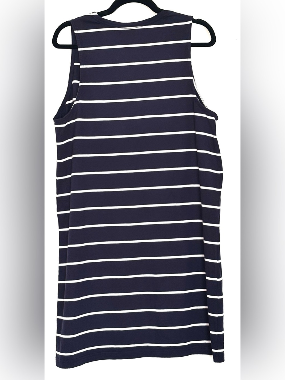 Gap Stripe Jersey Mini Dress Navy & White Stripe Size Large 100% Cotton - Picture 3 of 5